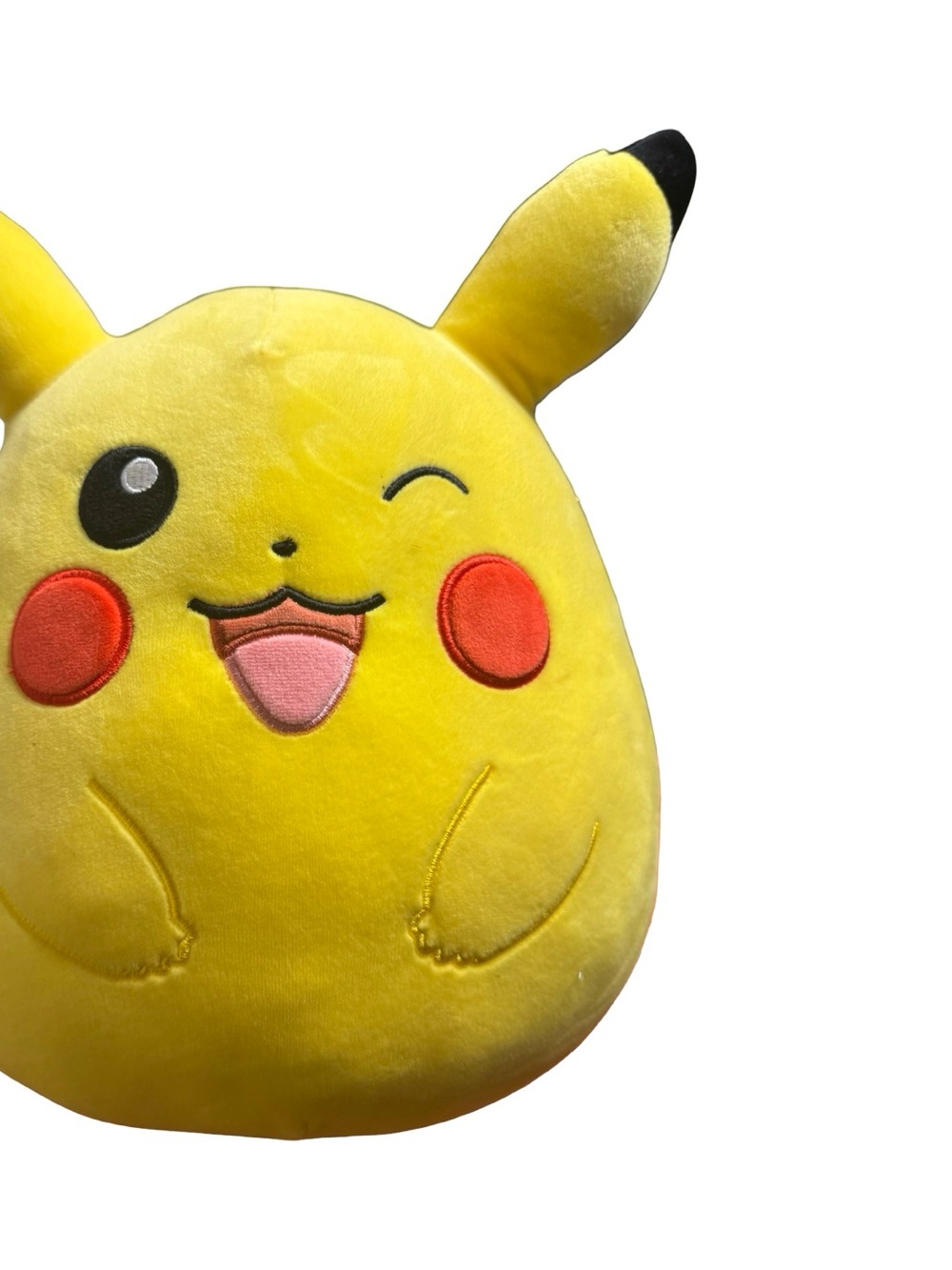Pokemon Yellow Winking Pikachu Plush with Red Cheeks